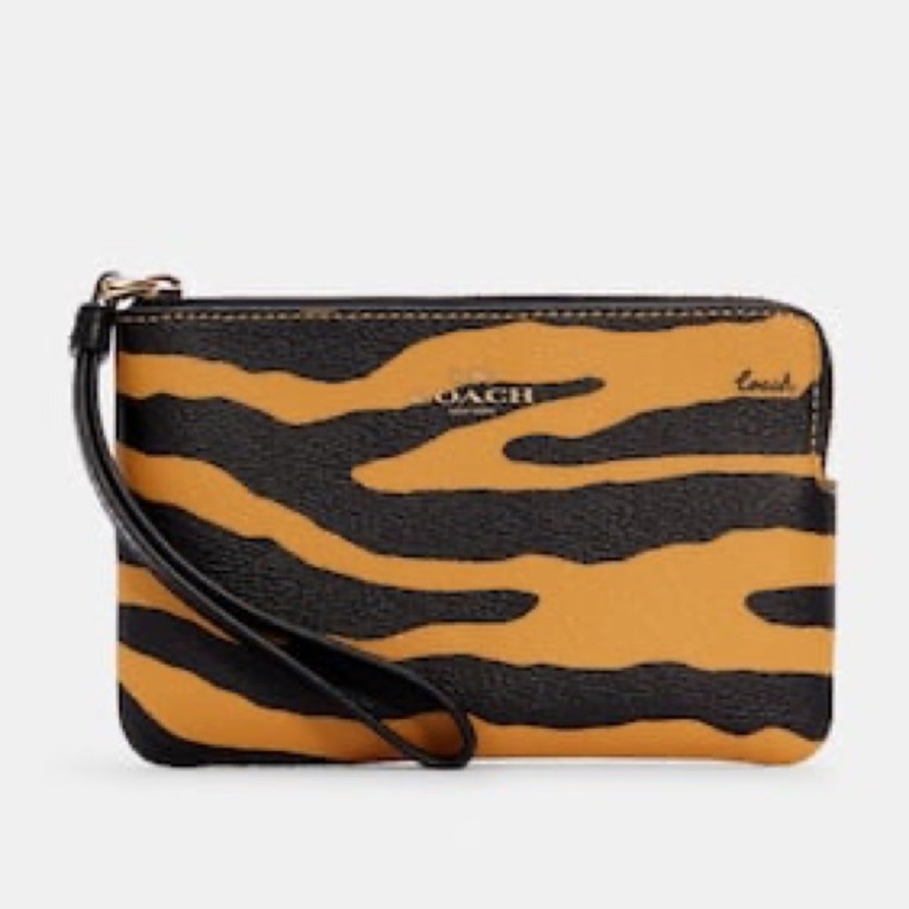 LAST ONE NWT Coach wristlet with Tiger Print